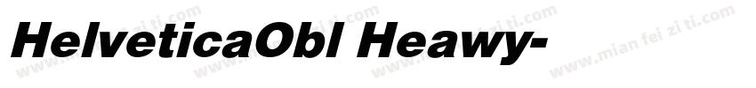 HelveticaObl Heawy字体转换